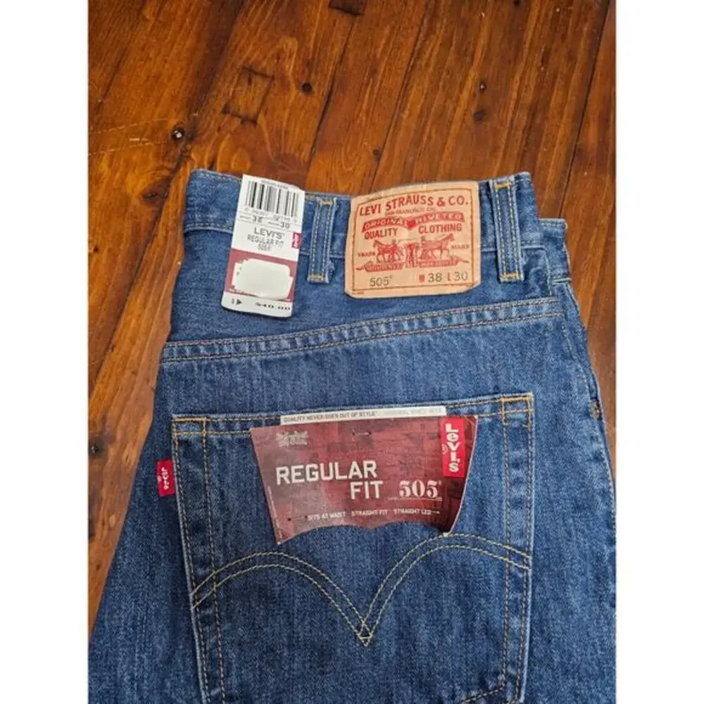 VINTAGE 2006 LEVIS 505 DENIM JEANS‎ REGULAR FIT 38X30 NEW WITH TAGS
